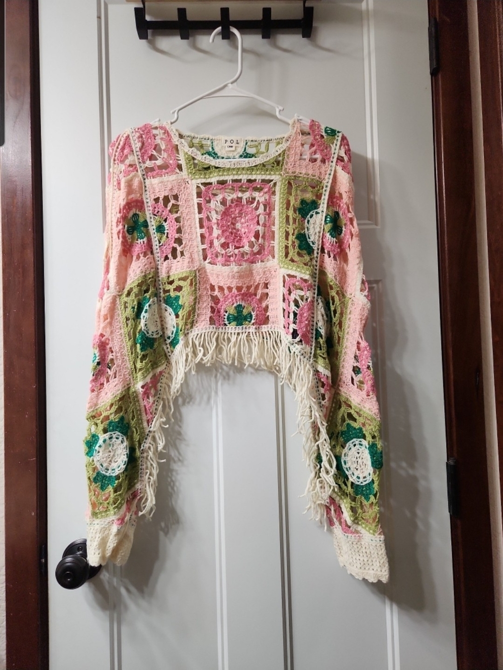 NEW POL Granny Square Poncho